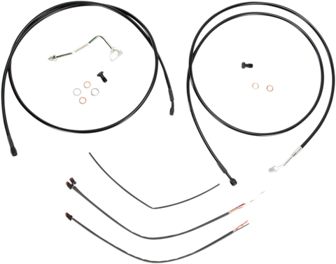 Burly Brand B30-1115 Cable and Brake Line Kit for 2014-15 Harley FLH models