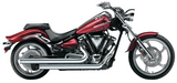 Cobra USA Dragsters Exhaust System for 2008-18 Yamaha XV1900 Raider - Chrome - 2627