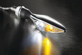 Kuryakyn Micro Rhombus Marker Light - Front Left - Chrome-Clear Lense-White/Amber - 2538