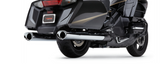 Cobra USA Tri-Flo Slip-On Mufflers for 2012-17 Honda GL1800 Gold Wing - Chrome - 1218
