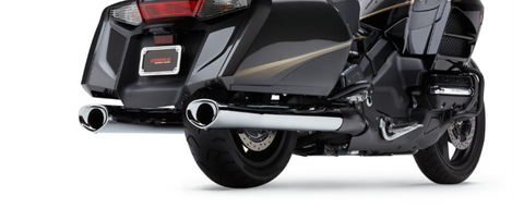 Cobra Tri-Flo Slip-On Mufflers for 2012-17 Honda GL1800 Gold Wing - Chrome - 1218