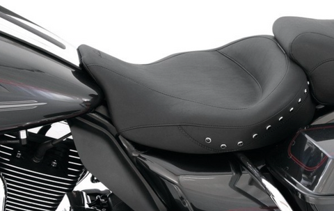 Mustang Super Touring Wide Solo Seat for 2008-20 Harley Touring Models - Back Pearls - 76069