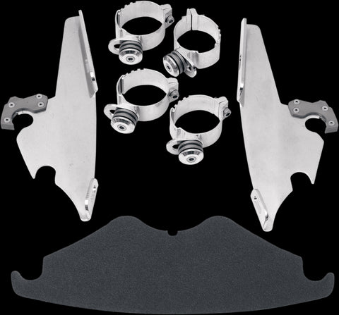 Memphis MEM8975 Fats/Slim Polished Mount Kit for 2002-11 Harley V-Rod Models