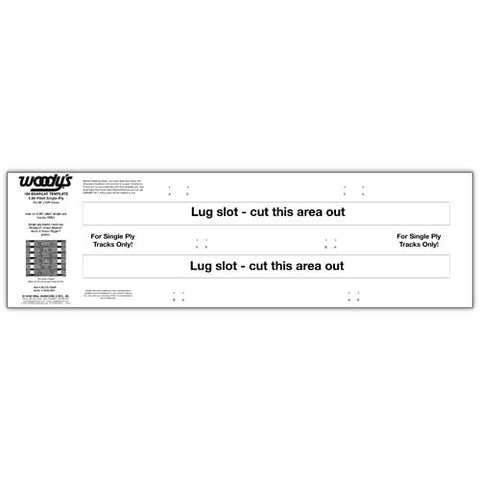 Woodys Studding Template for 20In X 154In Single-Ply Tracks 2.86 Pitch BCTS-TEMP