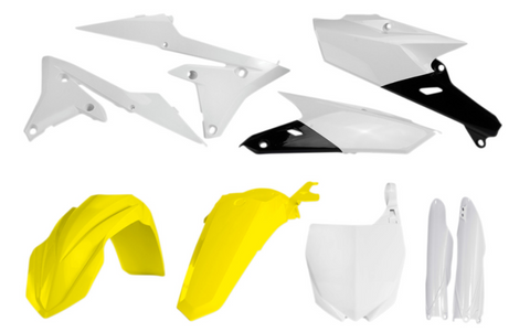 Acerbis Full Replacement Plastics Kit for 2014-18 Yamaha YZ 250F/450F - Yellow/White - 2374181070