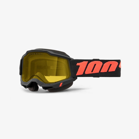 100% Accuri 2 Snowmobile Goggles - Borego with Yellow Vented Dual Pane Lens