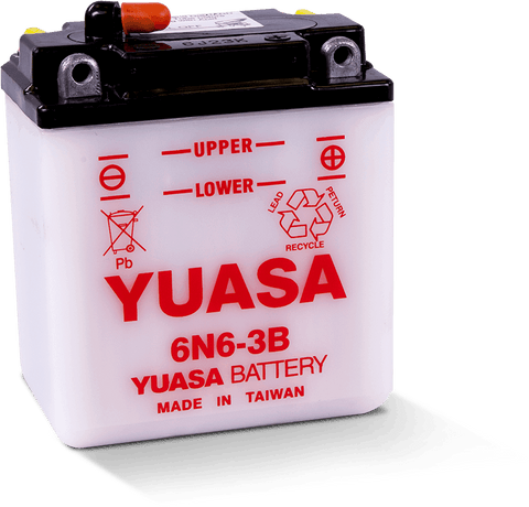 Yuasa Conventional Battery for 1970-80 Honda models - 6 Volts - YUAM2660B -  6N6-3B