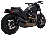 Vance & Hines Hi-Output Slip-Ons Mufflers for 2018-21 Harley Softail Fat Bob Models - Black - 46547