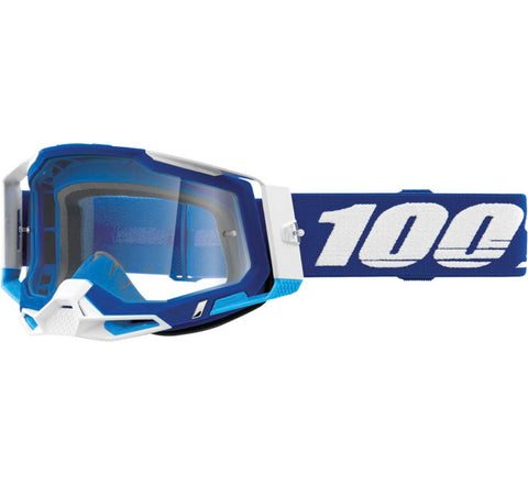 100% Racecraft 2 Goggles - Blue with Clear Lens