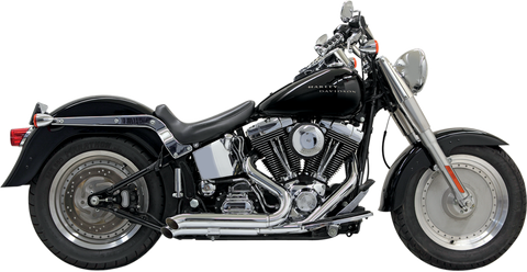 Bassani Pro-Street Exhaust System for 1986-17 Harley Softail models - Chrome - 1S24D