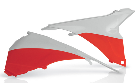 Acerbis Air Box Cover for 2013-15 KTM SX / SX-F models - White/Orange - 2314291088