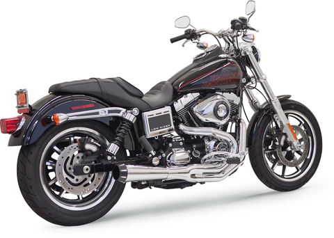 Bassani Road Rage II Mega Power System for 1991-17 Harley Dyna models - Chrome/Black - 1D32R