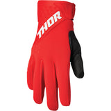 THOR Spectrum Cold Weather Gloves for Men - Red/White - Small
