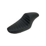 Saddlemen Americano Cafe 2-Up Seat for 1979-03 Harley Sportster models - Black/Tuck and Roll - 8585CJT