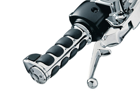 Kuryakyn 6343 - Premium ISO Grip for '08-'18 Harley-Davidson w/ Electronic Throttle - Chrome